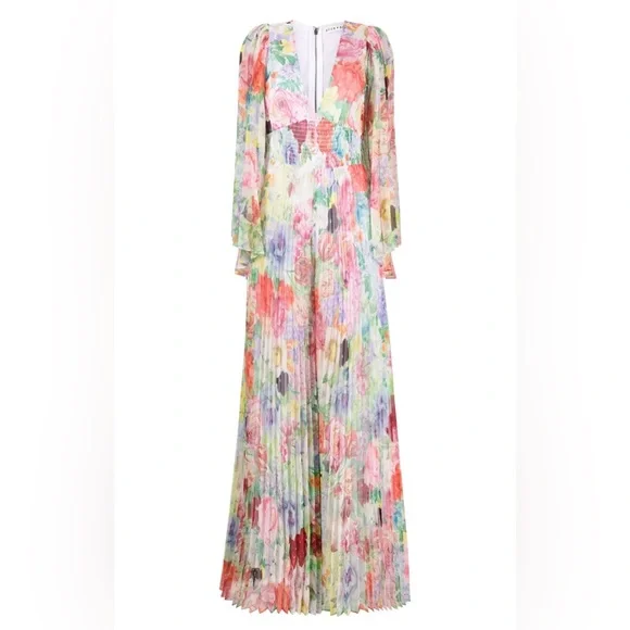 Alice + Olivia Bennet Jumpsuit Open Back in Dawn Floral